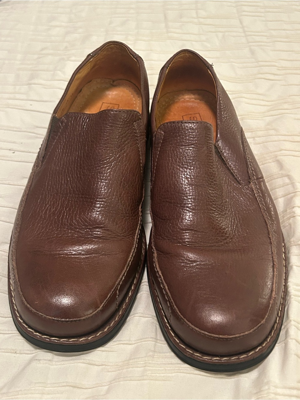 Sandro Men's Brown Leather Slip-On Loafers